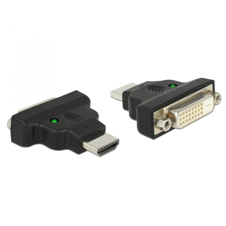 Adaptor Delock HDMI tata > DVI-D mama cu LED
