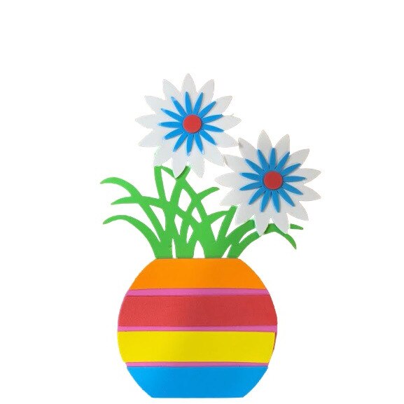 Poster de perete Vision, buretat, cu flori multicolore