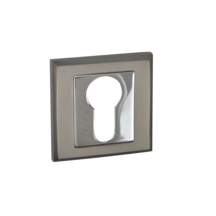 Розетка за дръжка модел CLARA, Секретен ключ, Черен мат/хром