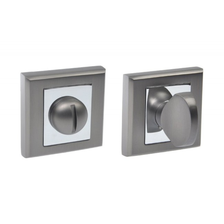 Розетка за дръжка модел CLARA, WC, Черен мат/хром