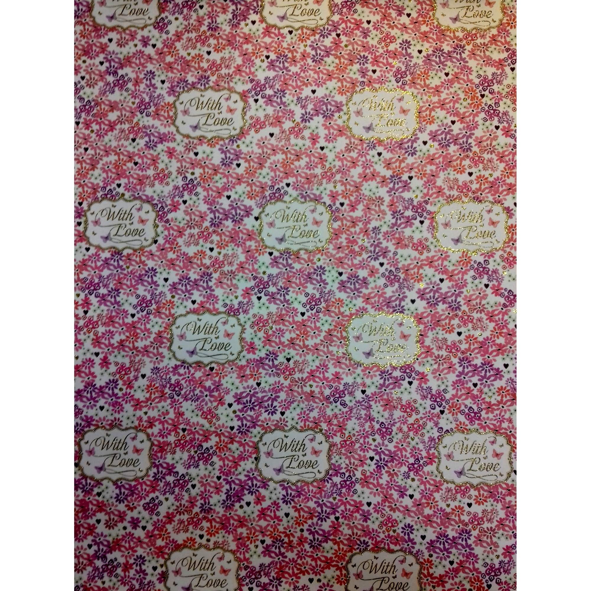 Hartie de impachetat - Love Floral, Cu model