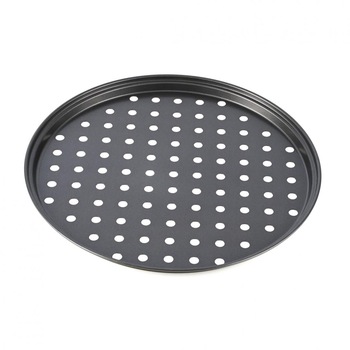 Tava perforata pentru pizza, 26x1.4 cm, Negru Tava perforata pentru pizza, 26x1.4 cm, Negru