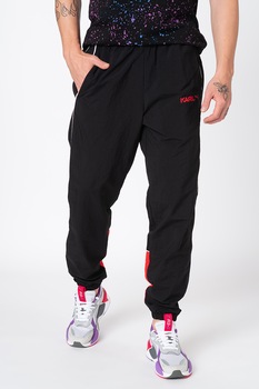 Puma, Pantaloni conici, cu logo, pentru alergare, Negru Puma, Pantaloni conici, cu logo, pentru alergare, Negru