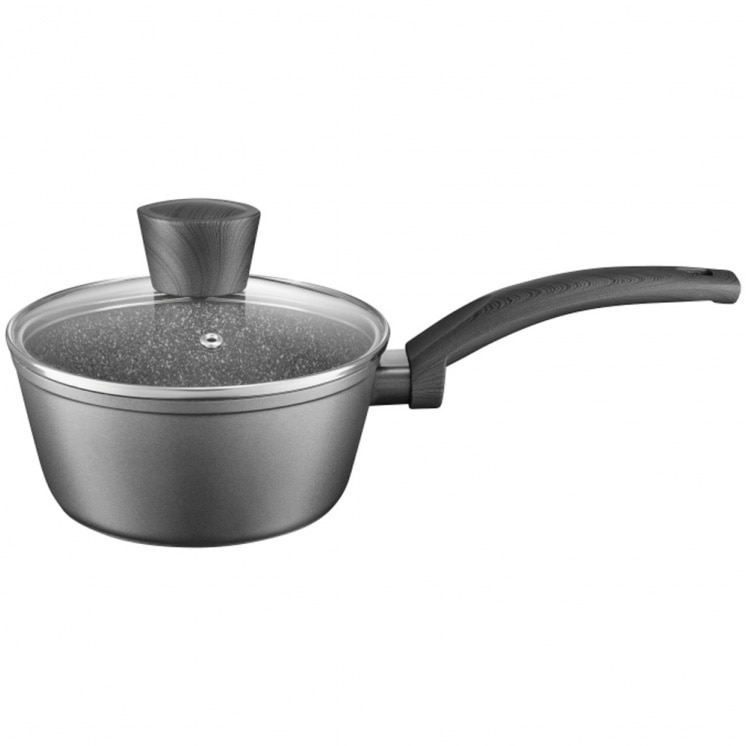 Cratita cu capac Ambition Qualum Stone Loft, inductie, 16 cm, 1.3 L