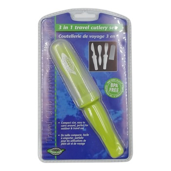 Set tacamuri voiaj culoare verde, Travel Club Set tacamuri voiaj culoare verde, Travel Club