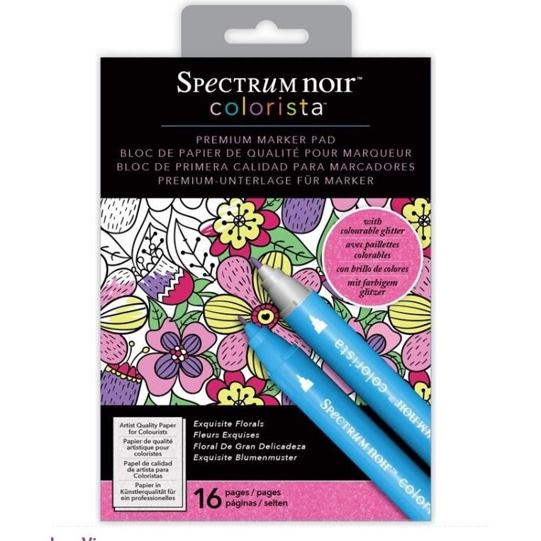 Bloc 16 planse de colorat Colorista, A4, Exquisite Florals