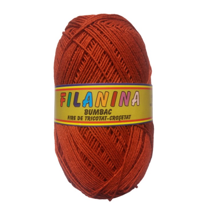 Fir tricotat, Filanina, Bumbac , Caramiziu, 330 m