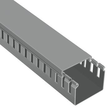 Conducta de cablu perforata Mutlusan 60x40mm, gri, 2 m Conducta de cablu perforata Mutlusan 60x40mm, gri, 2 m