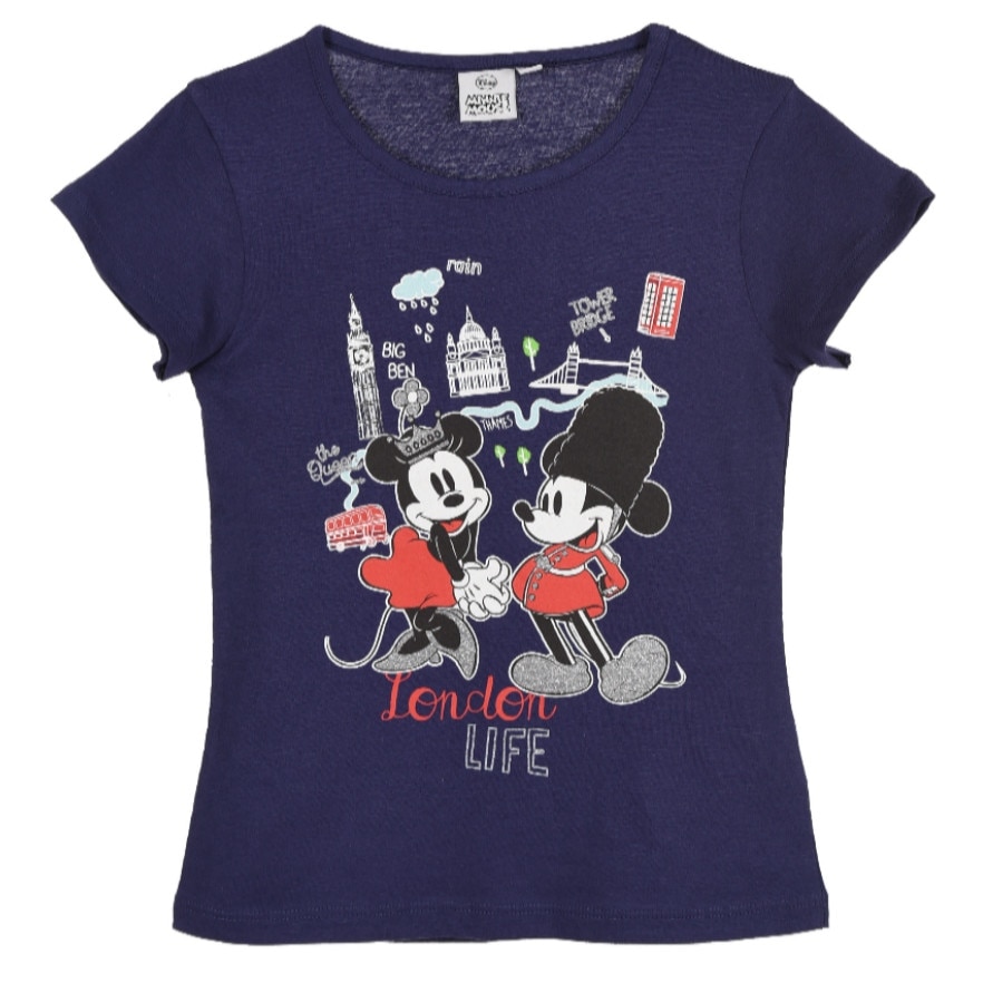 Bluza fete, maneca scurta,, Bleumarin