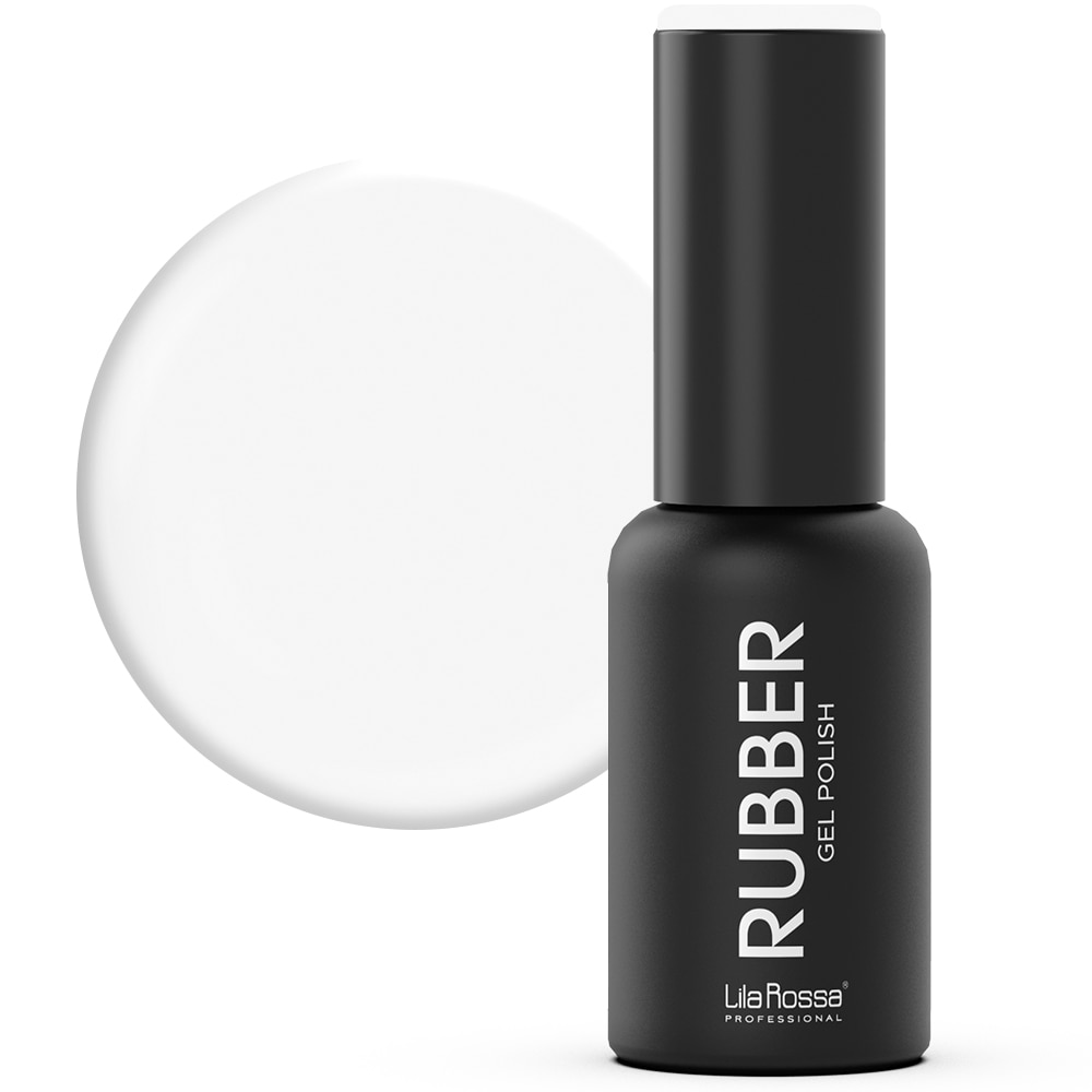 Oja semipermanenta, Lila Rossa, Rubber, 002, White , Lucios, 7 ml