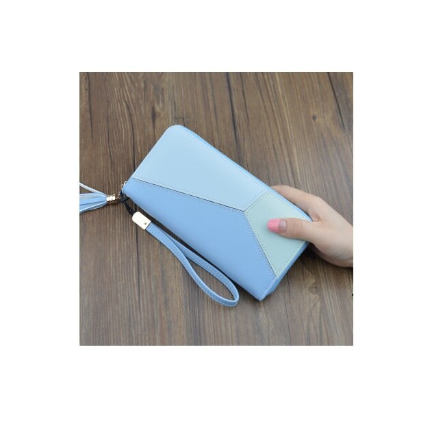 Portofel dama , BTG-1014 , Albastru , Piele