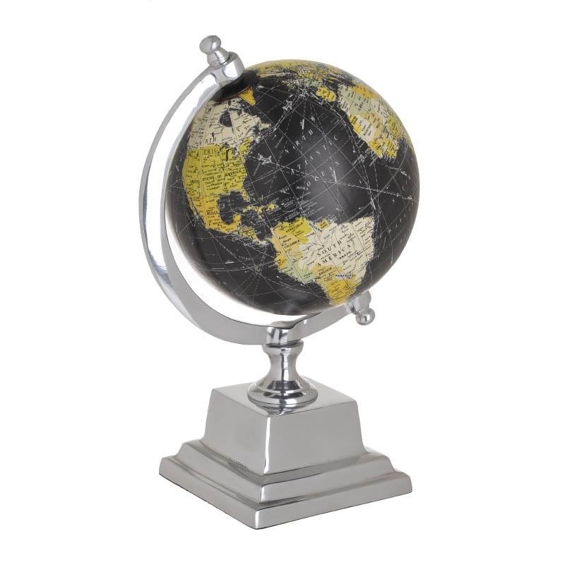 Glob pamantesc decorativ din metal, multicolor, 13 x 16 x 22 cm