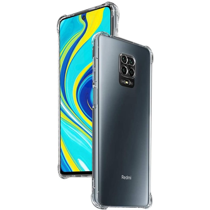 Smart Xiaomi Redmi Note 9S / Note 9 Pro TPU Anti Shock Mobiltelefon tok, Átlátszó