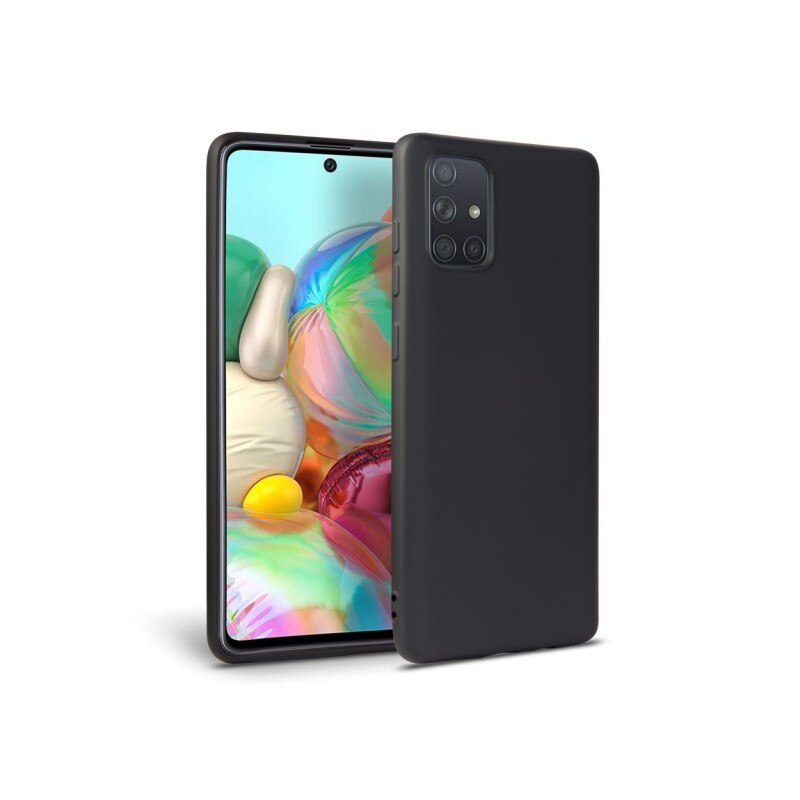 Husa Silicon Soft Upzz Samsung Galaxy A41 Interior Alcantara , negru