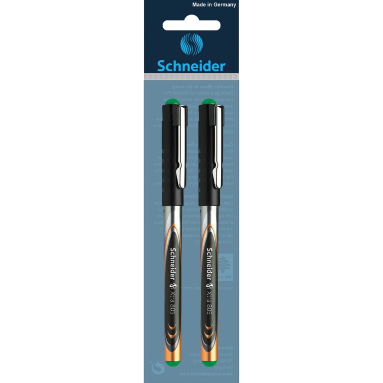 Roller varf cilindric 0.5mm Schneider Xtra 805, Verde, 2 buc/set