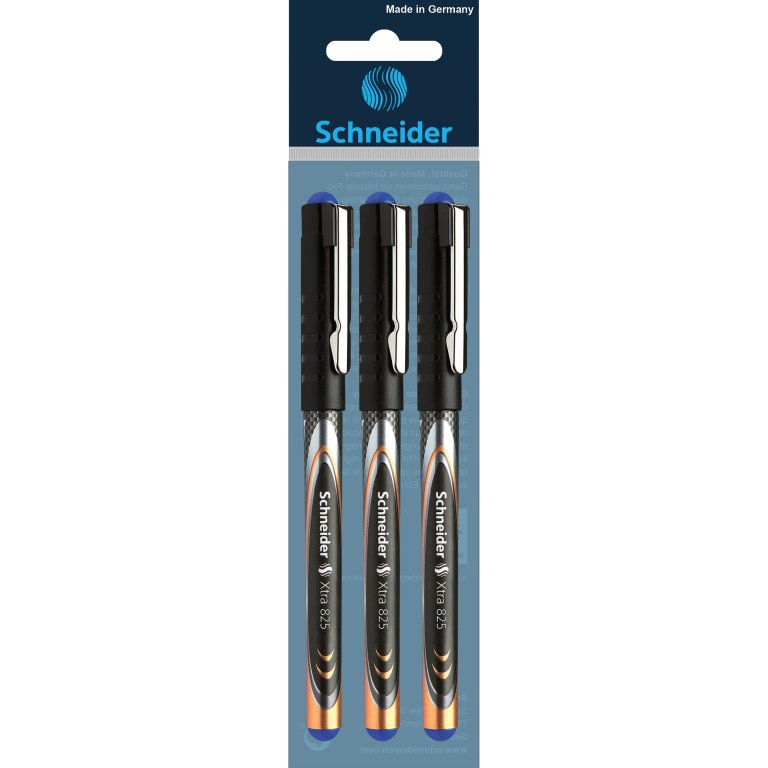 Roller varf conic 0.5mm Schneider Xtra 825, Albastru, 3 buc/set