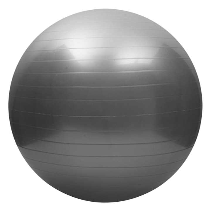 Jógalabda, Légpumpa, 65 cm, Ezüst