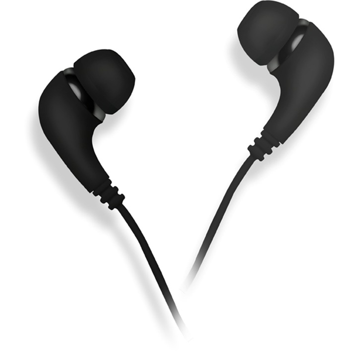 Akyta AC-E017 силиконови слушалки, черни, за поставяне в ушите