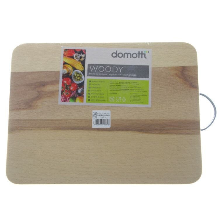 Tocator din lemn dreptunghiular cu maner, Domotii, 31x24cm
