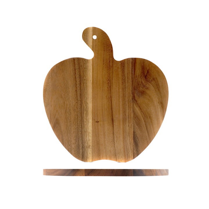 Tocator lemn acacia , forma mar, diametru 30 cm