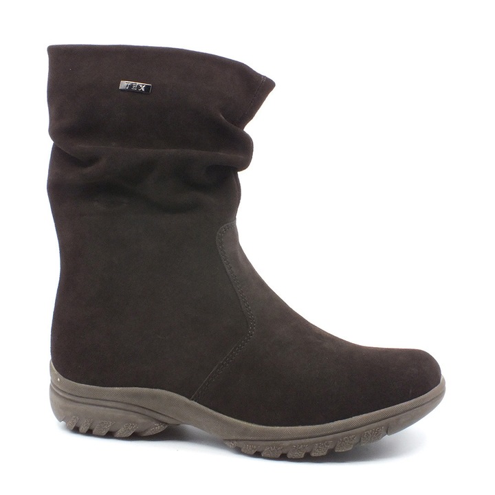 Cizme dama din piele naturala intoarsa Maria Conti inchidere cu fermoar O8