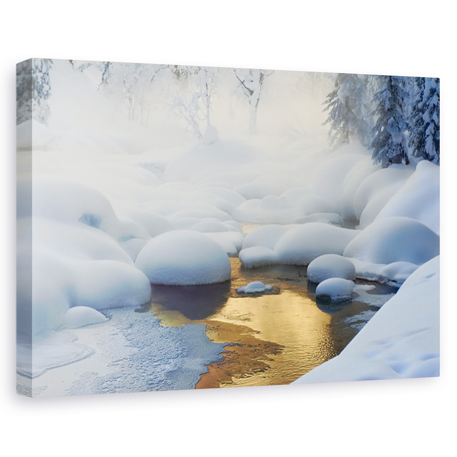 Tablou canvas - Siberia. -37A°C (-35A°F), Peisaj, Zapada, Iarna, Inghetat, 80 x 120 cm