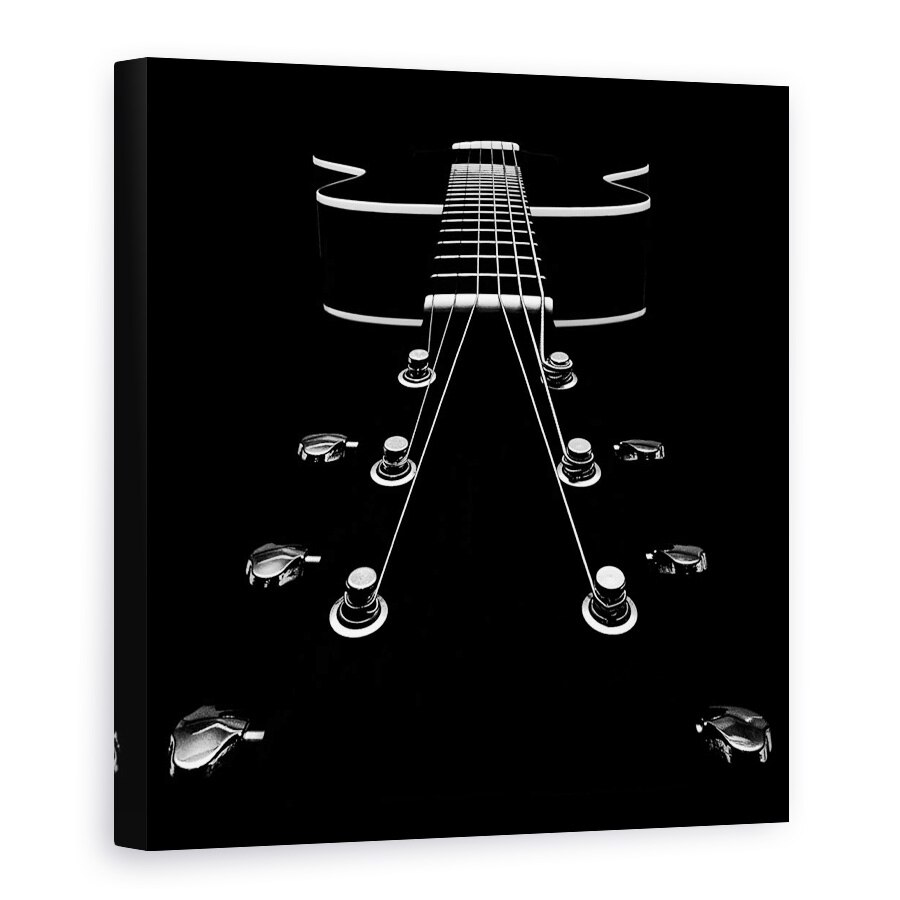 Tablou Canvas - Copilul Meu Nou, Chitara, Instrument, Contrast, Grafic, 90 x 90 cm