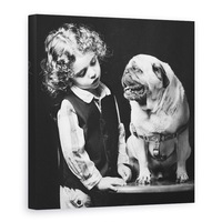 tablou canvas - daca ma iubesti poti vorbi cu mine caine pet copil dragut 90 x 90 cm imagen 21_0_
0