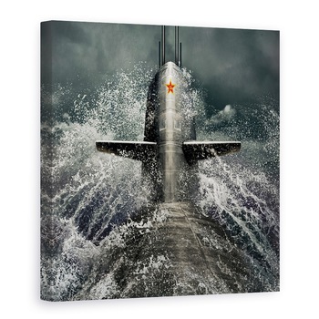 Tablou Canvas - Submarin, Montaj, Militar, Marina, Naval, 90 x 90 cm Tablou Canvas - Submarin, Montaj, Militar, Marina, Naval, 90 x 90 cm