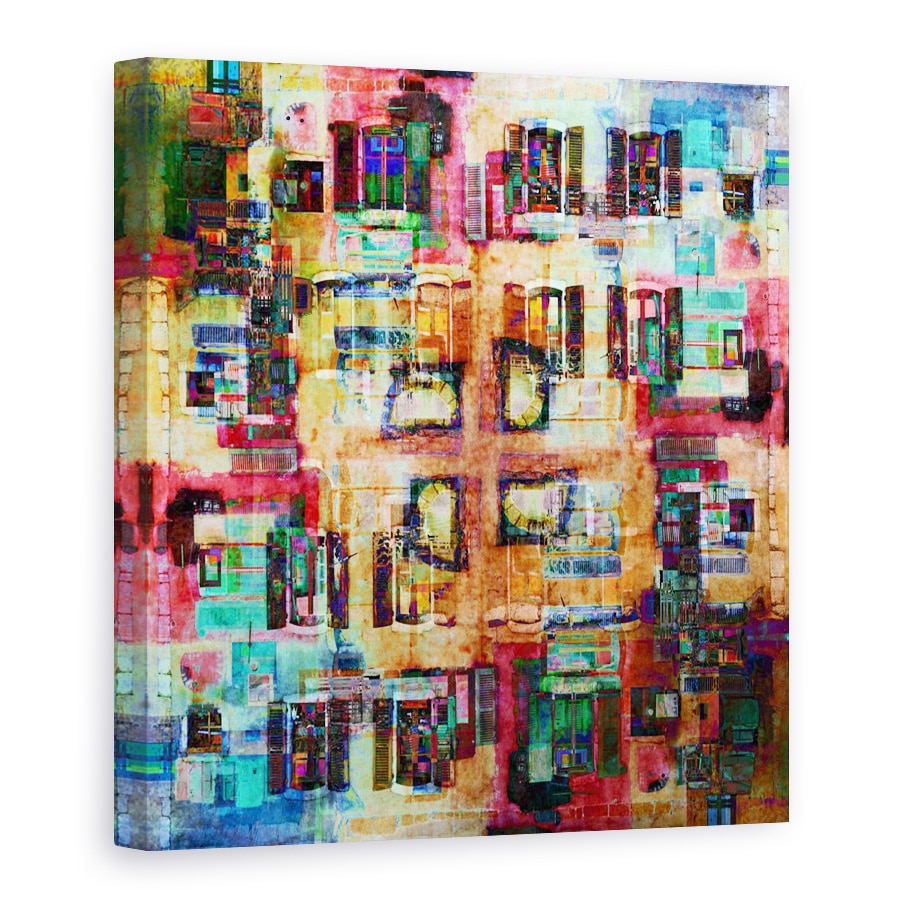 Tablou Canvas - Annecy 4, Colorat, Abstract, 90 x 90 cm
