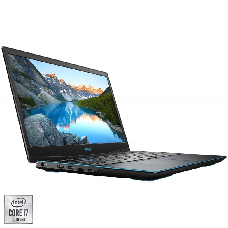 Laptop Gaming Dell Inspiron 3500 G3 cu procesor Intel Core i7-10750H pana la 5.00 GHz, 15.6
