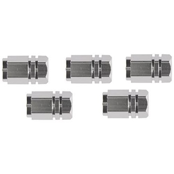 Set Capace valva pentru roata din aluminiu argintiu Set Capace valva pentru roata din aluminiu argintiu