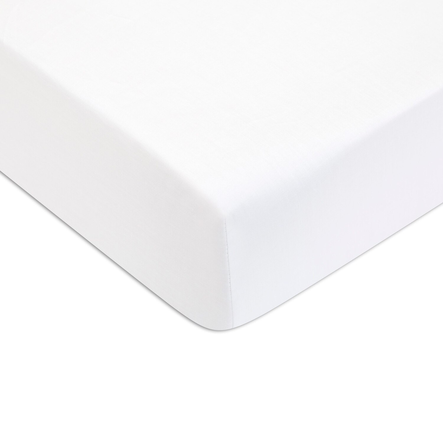 Cearceaf de pat cu elastic Descamps Sublime 140x200cm, Alb