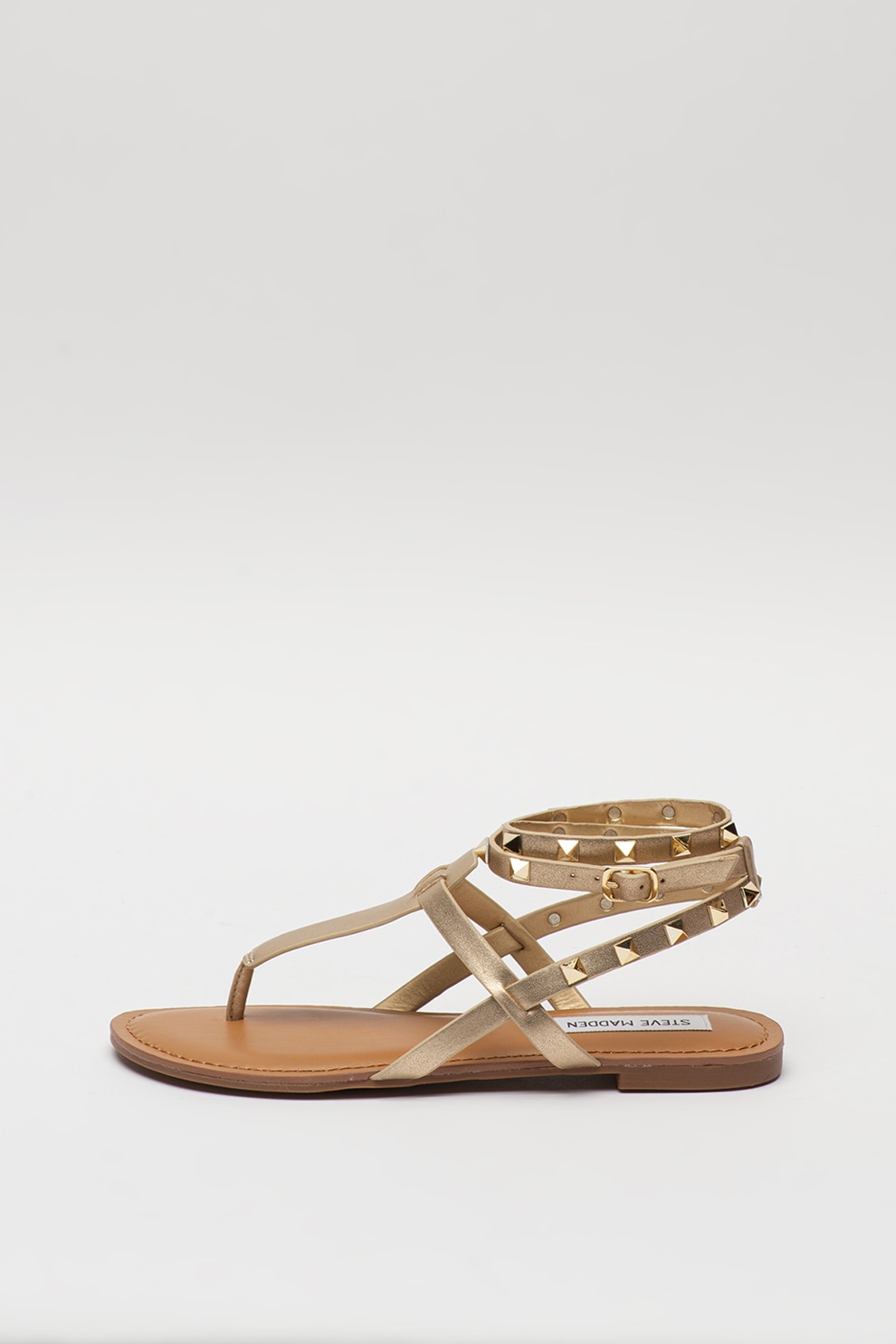 Steve Madden, Sandale de piele ecologica cu bareta separatoare Sirena