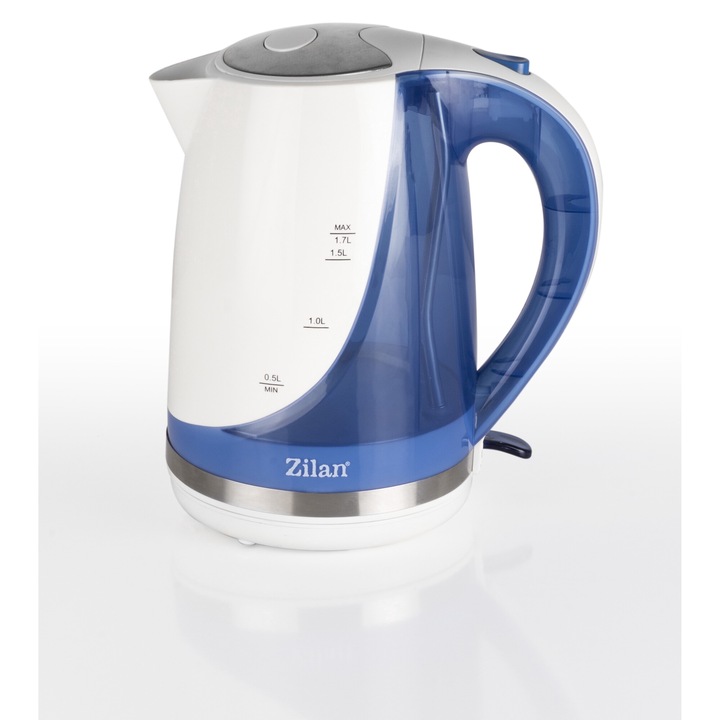 Cana electrica ZILAN ZLN-1303, Albastru Capacitate 1.7L, 1850-2200W, Baza rotativa