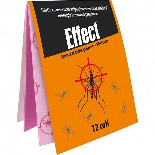 Hartie cu insecticid contra tantarilor Effect - 12 buc