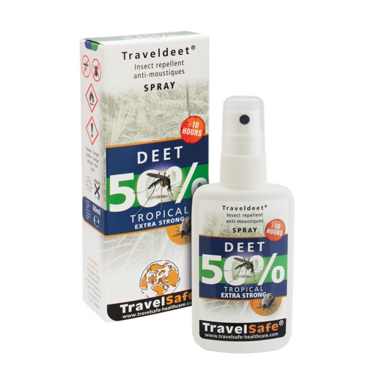 Spray antiinsecte TravelSafe Deet 50% TS0212, 60ml