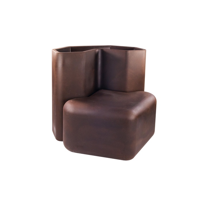 Set decorativ jardiniera si fotoliu 2 piese, diametru 58 cm