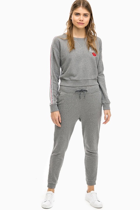 Bluza dama cu logo Kiss Me, Tommy Denim, Gri, Gri