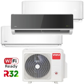Aer conditionat Multisplit Vivax R-Design ACP-27COFM79AERI / 2x ACP-09CH25AERI + ACP-12CH35AERI SILVER MIRROR, R32, Inverter, Clasa A++, I Feel, Auto Restart, Autodiagnoza, Autocuratare, Sleep Mode, 24 timer Aer conditionat Multisplit Vivax R-Design ACP-27COFM79AERI / 2x ACP-09CH25AERI + ACP-12CH35AERI SILVER MIRROR, R32, Inverter, Clasa A++, I Feel, Auto Restart, Autodiagnoza, Autocuratare, Sleep Mode, 24 timer