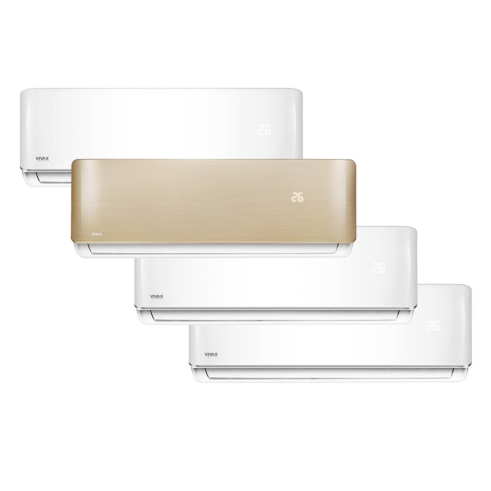 Aer conditionat Multisplit Vivax R-Design ACP-36COFM105AERI / 3x ACP-09CH25AERI + ACP-12CH35AERI GOLD, R32, Inverter, Clasa A++, I Feel, Auto Restart, Autodiagnoza, Autocuratare, Sleep Mode, 24 timer