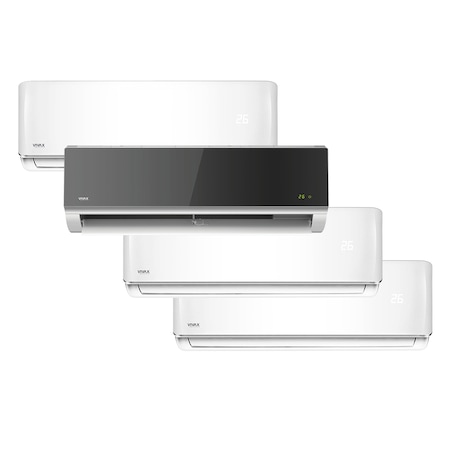 Aer conditionat Multisplit Vivax R-Design ACP-28COFM82AERI / 3x ACP-09CIFM25AERI + ACP-12CIFM35AERI SILVER MIRROR, R32, Inverter, Clasa A++, I Feel, Auto Restart, Autodiagnoza, Autocuratare, Sleep Mode, 24 timer