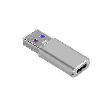 Convertor adaptor OTG USB 3.0 Type A la USB Type-C 3.1 , incarcare si transfer date, bidirectional, argintiu Convertor adaptor OTG USB 3.0 Type A la USB Type-C 3.1 , incarcare si transfer date, bidirectional, argintiu