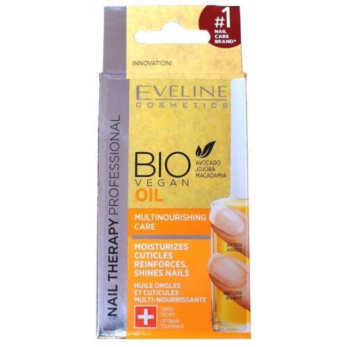 Tratament profesional pentru unghii, Eveline Cosmetics, Bio Vegan Oil, 12 ml