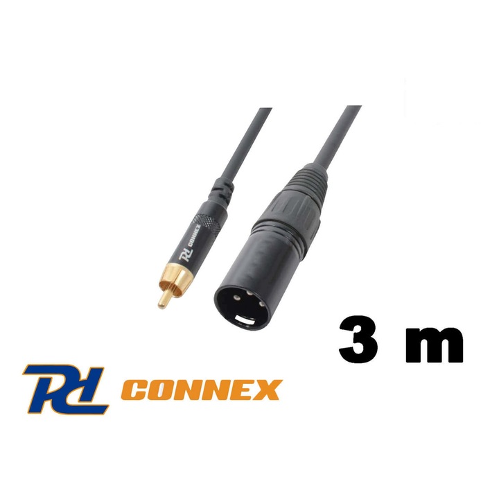 PD Connex CX52-3m jelkábel (RCA – XLR papa)