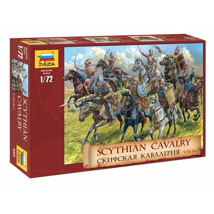 Kit Set Figurine de construit Zvezda Scythian Cavalry V-III BC 10+ani 1:72 ZVEZ 8069