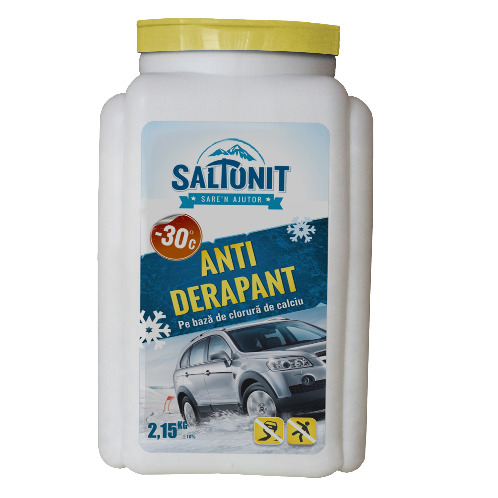 Saltonit, material antiderapant ecologic, bidon 2,15 kg cu sita pentru imprastiere