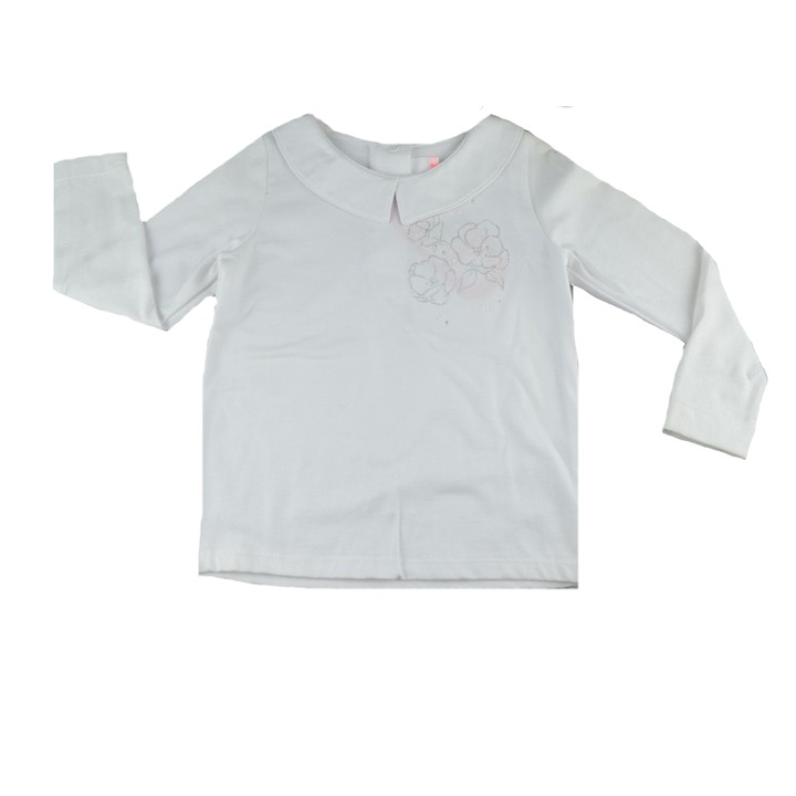 Bluza cu maneca lunga pentru fete Atut A-6525-92, Alb 80 CM