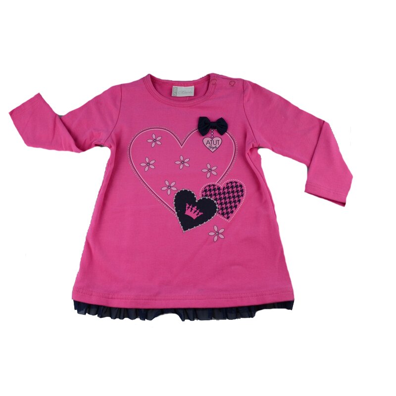 Bluza cu maneca lunga pentru fete Atut A-7257, Multicolor, 74