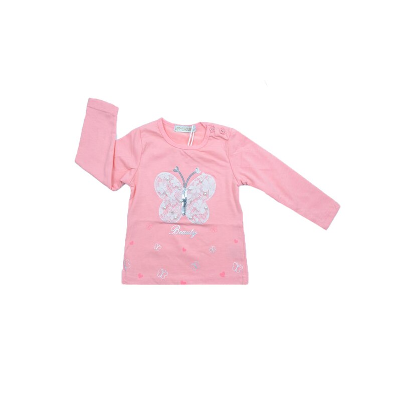 Bluza cu maneca lunga fete Happy House WB-2525R, Roz, 80